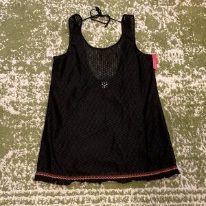 Xhilaration Black swim coverup with Coral Trim bottom